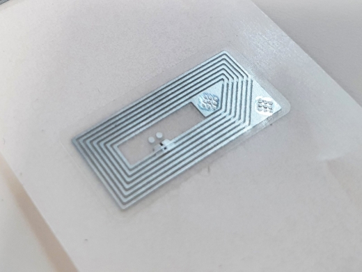 The NFC chip is so thin and light that it can be invisibly integrated into a package or label