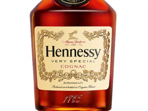 Hennessy V.S. Label provided with transparent UV Ink