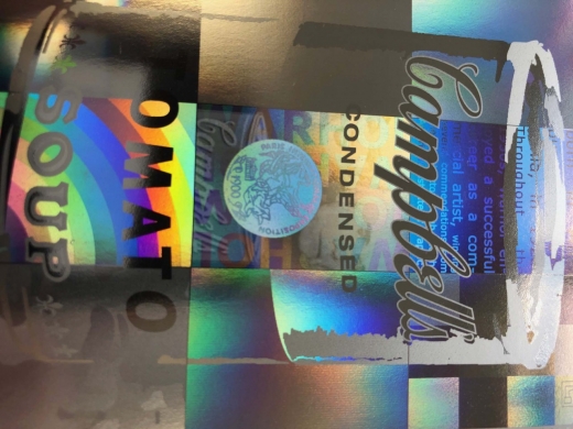 Holographic foil can be applied to printed matter or products as a security element against fraud and counterfeiting