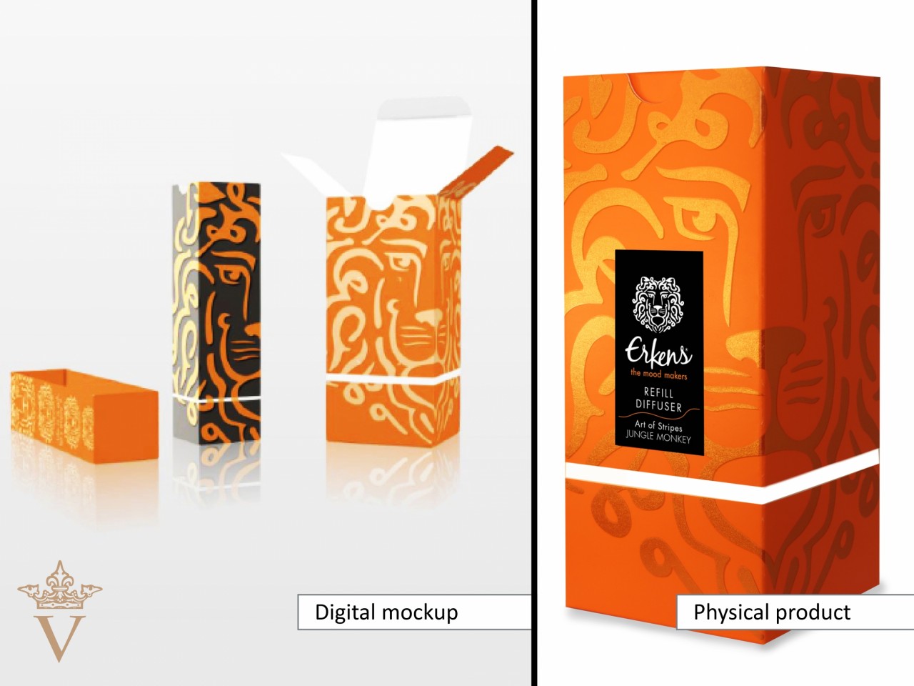 Erkens the moodmakers - 3D digital mockup vs. physical sample